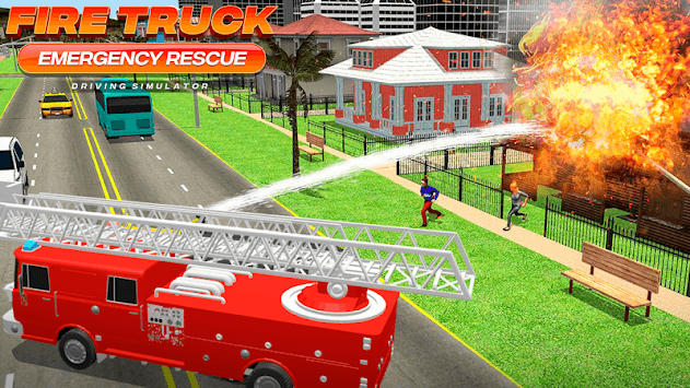 Fire Truck Emergency Rescue - Driving Simulator for PC screenshot 3