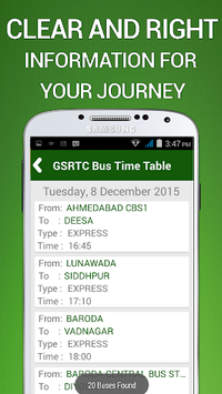 GSRTC Bus Time Table for PC screenshot 3