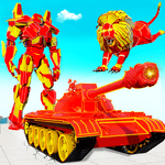 Flying Tank Transform Robot War: Lion Robot Games APK