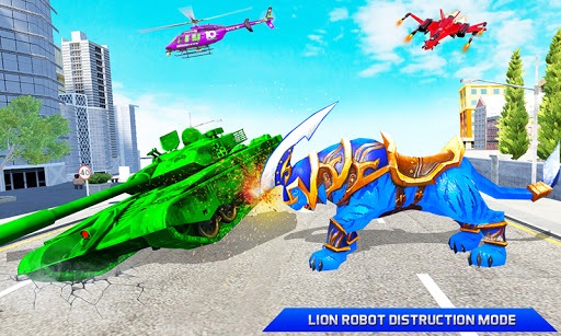 Flying Tank Transform Robot War: Lion Robot Games for PC screenshot 2