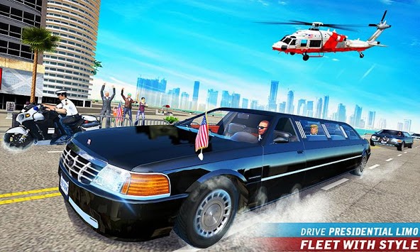 US President Helicopter, Limo Car Driving Games for PC screenshot 1