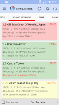🚨 Earthquake Network - Realtime alerts for PC screenshot 2
