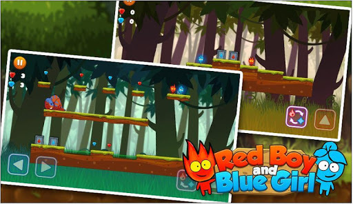 Red boy and Blue girl in Forest Temple Maze for PC screenshot 2