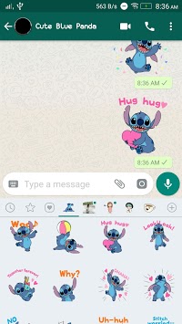 Cute Blue Koala Stitch Stickers for WhatsApp for PC screenshot 3