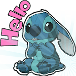 Cute Blue Koala Stitch Stickers for WhatsApp APK