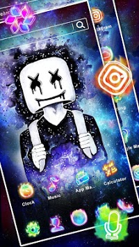 DJ Neon Galaxy Launcher Theme Live HD Wallpapers for PC screenshot 1
