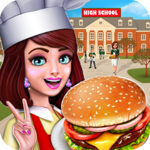 High School Café Girl: Burger Serving Cooking Game APK