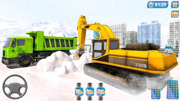 City Snow Blower Truck: Excavator Snow Plow Games for PC screenshot 2