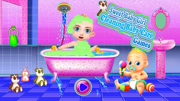 Sweet Baby Girl Cleaning Baby Care Game for PC screenshot 1