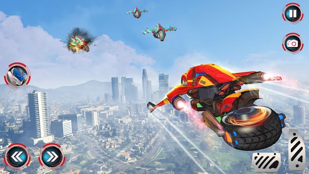 Moto Robot Transformation: Robot Flying Car Games for PC screenshot 1