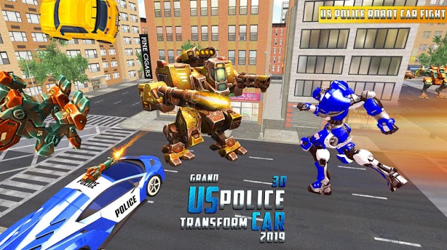 Grand Police Car Robot Transform Rescue Battle for PC screenshot 2