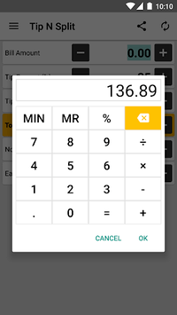 Tip N Split Tip Calculator for PC screenshot 2