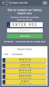 Free Car Check UK for PC screenshot 1