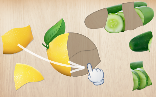 Food puzzle for kids 🥕🍅🍍🍉🎂🍭🍪🧀 for PC screenshot 1
