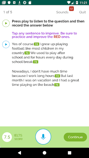 IELTSAce - Instant IELTS speaking score for PC screenshot 3