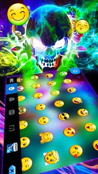 Smoke effect 3D Colorful Skull Keyboard for PC screenshot 2