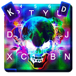 Smoke effect 3D Colorful Skull Keyboard APK