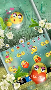 Summer Rain Waterdrop Keyboard Theme for PC screenshot 3