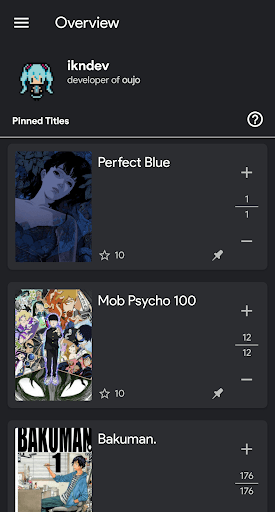 oujo for AniList for PC screenshot 1