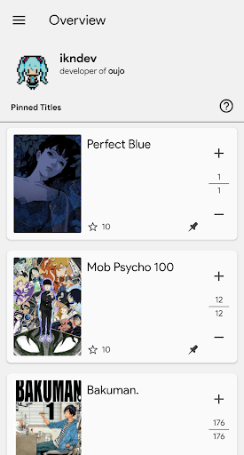oujo for AniList for PC screenshot 2