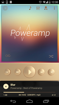 Skin for Poweramp v2 Gold for PC screenshot 1