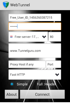 VPN Over HTTP Tunnel:WebTunnel for PC screenshot 1