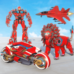Lion Robot Transform Wars : Super Bike Robot Games APK