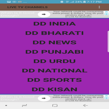 DD INDIA, SPORTS & DD CHANNELS LIVE for PC screenshot 1