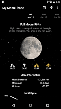 My Moon Phase - Lunar Calendar & Full Moon Phases for PC screenshot 1