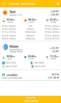 Calendar - Sun & Moon for PC screenshot 1