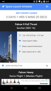 Space Launch Schedule for PC screenshot 1