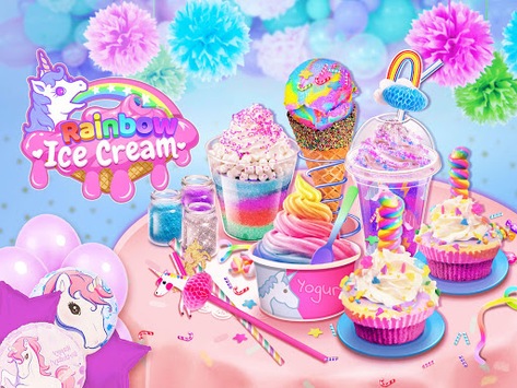 Rainbow Ice Cream - Unicorn Party Food Maker for PC screenshot 1