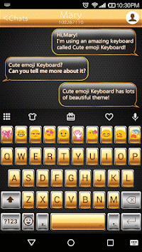 Gold Classic Emoji Keyboard for PC screenshot 1