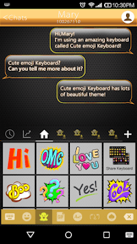 Gold Classic Emoji Keyboard for PC screenshot 3
