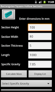 Engineering Weight Calculator for PC screenshot 2