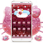 Pink hello Kitty Ruby Diamond  Bow tama Theme APK