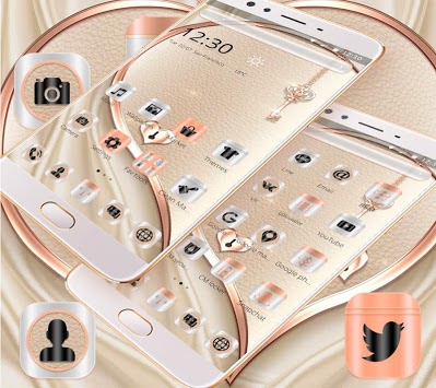 Rose Gold Mettle Finish Theme for PC screenshot 1