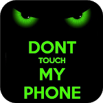 Green Staring Don't Touch My Phone Theme for PC