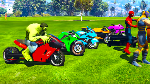Superheroes Bike Stunt Racing Games for PC screenshot 3