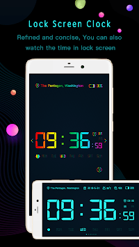 Digital Clock Widget - Analog clock live wallpaper for PC screenshot 1