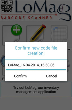 LoMag Barcode Scanner to Excel for PC screenshot 3