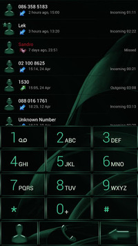 Dialer MetalGate Green theme for PC screenshot 2
