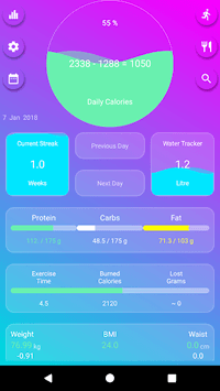 Calorie Counter - EasyFit free for PC screenshot 1
