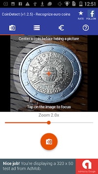 CoinDetect: Euro coin detector for PC screenshot 1