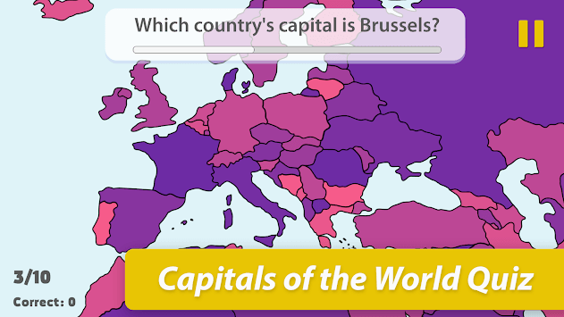 World map geography, capitals, flags, countries for PC screenshot 3