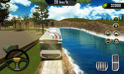 Indian Army Off-Road Bus Driver: Driving Simulator for PC screenshot 2