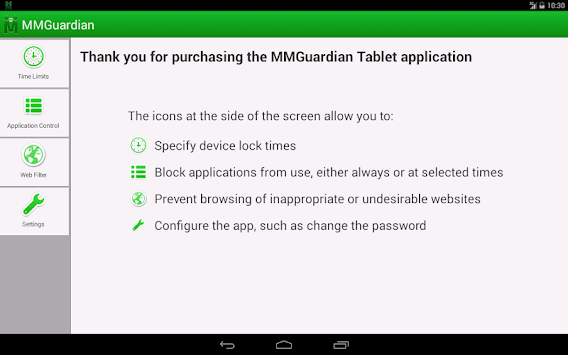 MMGuardian Tablet Security for PC screenshot 1