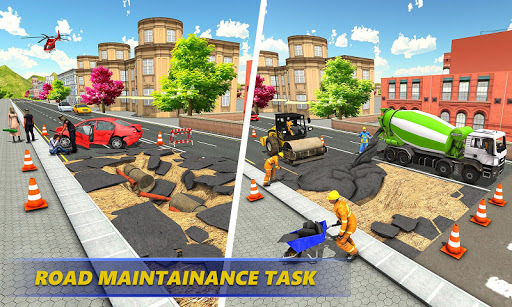 Mega City Road Construction Real Builder Simulator for PC screenshot 1