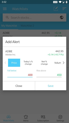 Stock Alerts Background - Stock market tracker for PC screenshot 2