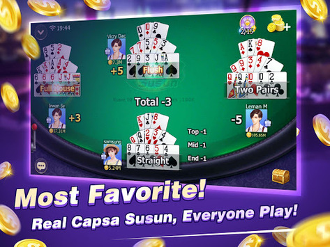 Capsa Susun online - Chinese Poker & Full house for PC screenshot 1